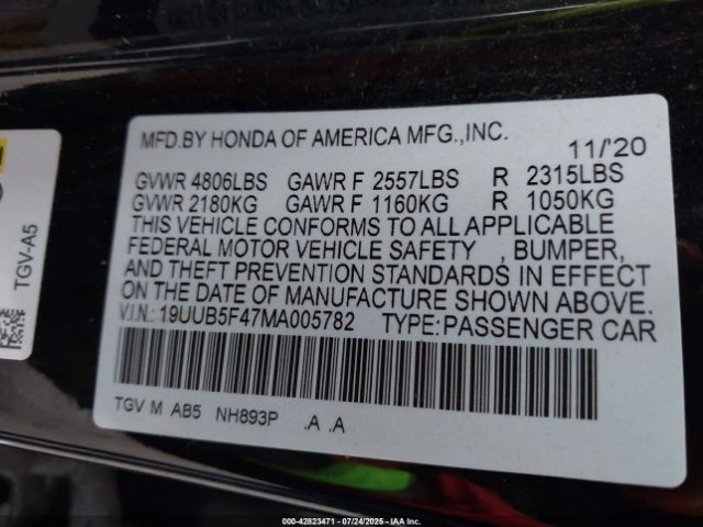 2021 ACURA TLX 19UUB5F47MA005782 Photo 8