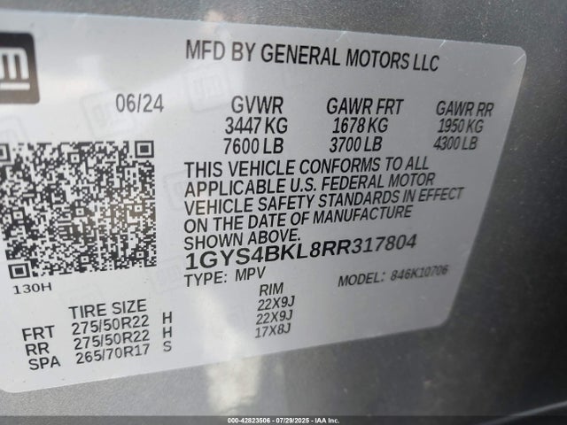 2024 CADILLAC ESCALADE 1GYS4BKL8RR317804 Photo 8