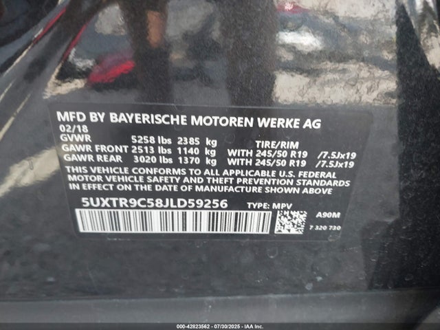5UXTR9C58JLD59256 BMW X3