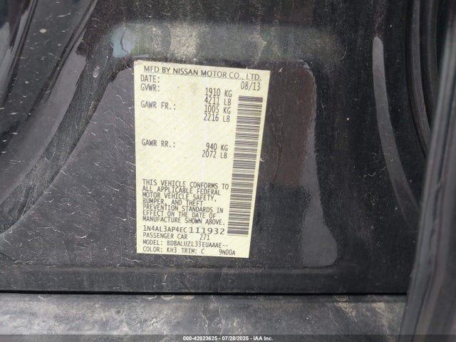 Nissan 2014 2014 1N4AL3AP4EC111932 Image 9