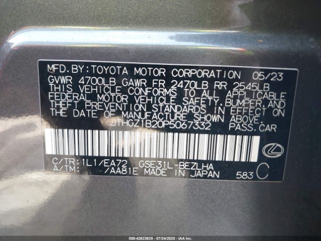 2023 LEXUS IS 350 JTHGZ1B20P5067332 Photo 8