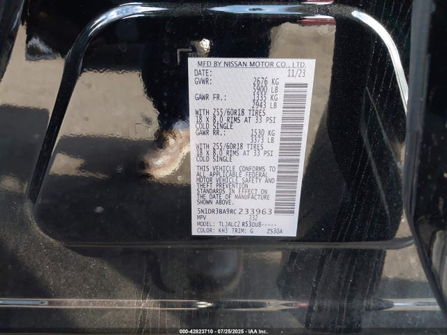 5N1DR3BA9RC233963 Nissan 2024