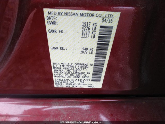 1N4AL3AP2GC218285 Nissan 2016