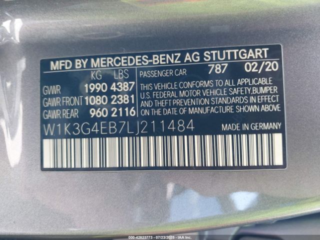 2020 MERCEDES-BENZ A 220 W1K3G4EB7LJ211484 Photo 8