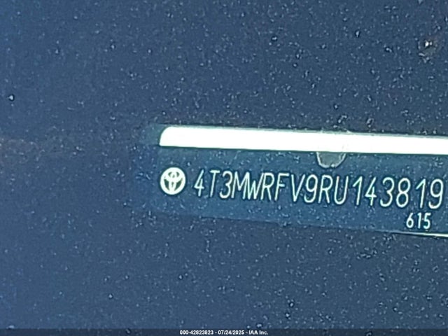 4T3MWRFV9RU143819 Toyota a25a-fxs