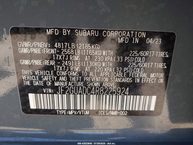 Subaru na 2024 JF2GUADC4R8225924 Image 9