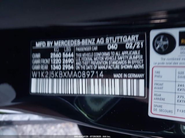 2021 MERCEDES-BENZ CLS 450 W1K2J5KBXMA089714 Photo 8