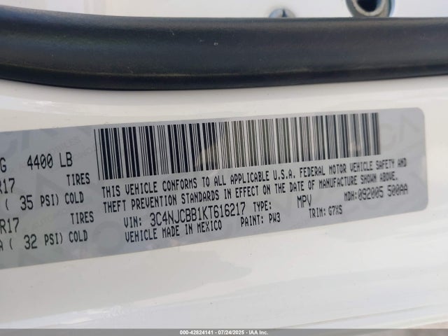 3C4NJCBB1KT616217 Jeep Compass