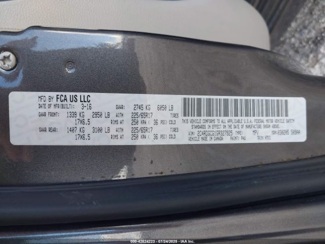 2016 DODGE GRAND CARAVAN 2C4RDGCG1GR327925 Photo 8