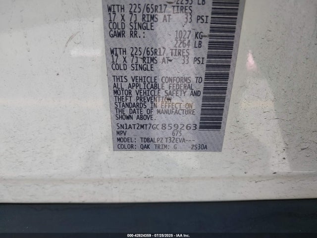 5N1AT2MT7GC859263 Nissan 2016