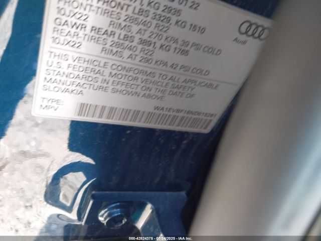 2022 AUDI Q8 WA1EVBF16ND015261 Photo 8