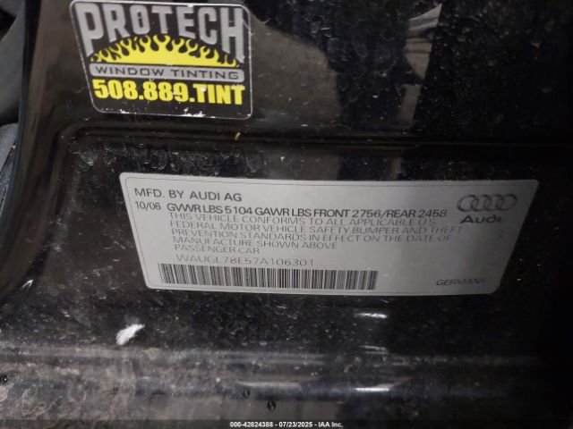 2007 AUDI S4 WAUGL78E57A106301 Photo 8