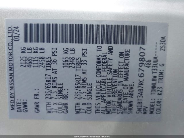2024 NISSAN ROGUE 5N1BT3AB7RC679807 Photo 8