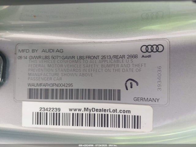 2015 AUDI A5 WAUMFAFH3FN004295 Photo 8