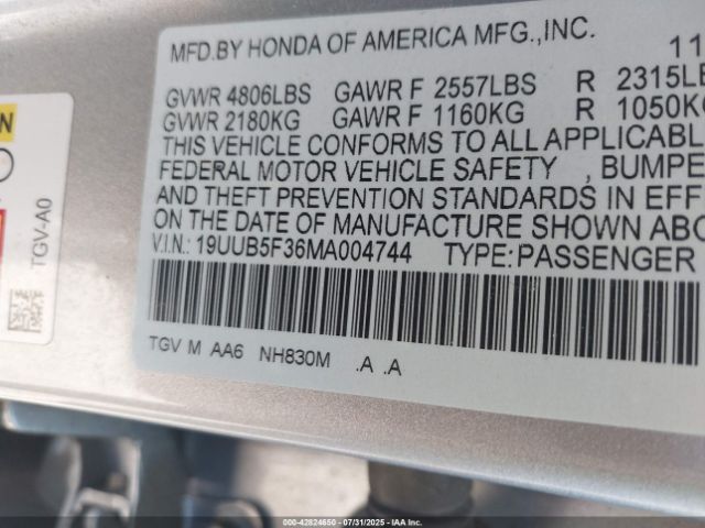 2021 ACURA TLX 19UUB5F36MA004744 Photo 8