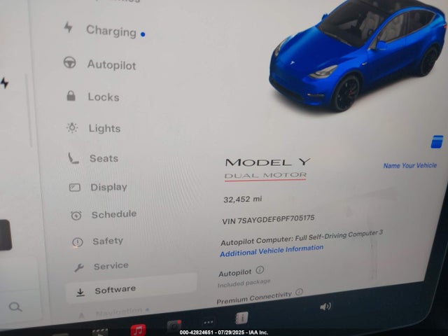 2023 TESLA MODEL Y 7SAYGDEF6PF705175 Photo 6