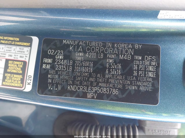 KIA gdi kappa pe 2023 KNDCR3LE3P5083786 Image 9