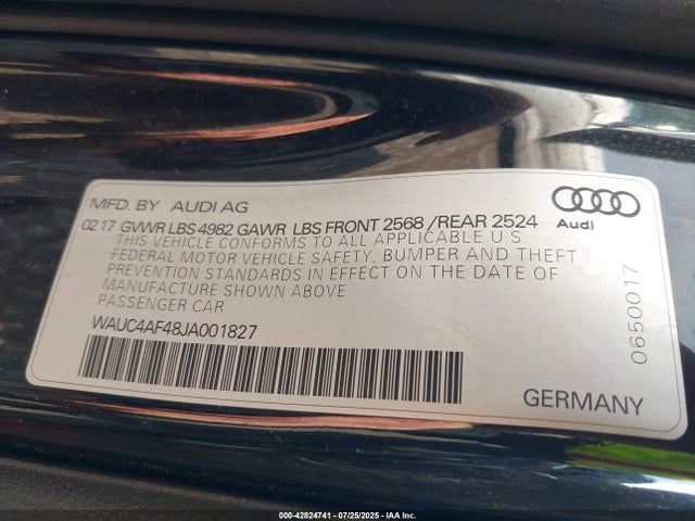2018 AUDI S4 WAUC4AF48JA001827 Photo 8