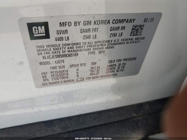 KL4CJESM5MB365169 Buick le2