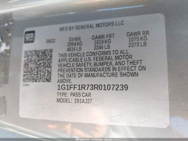 2024 CHEVROLET CAMARO 1G1FF1R73R0107239 Photo 8