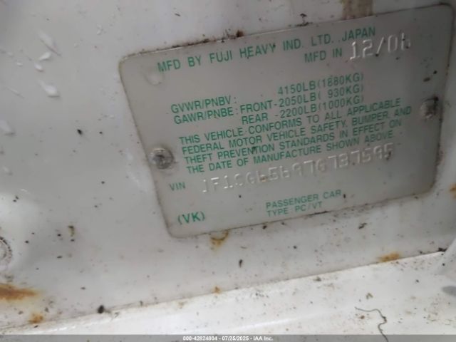 2007 SUBARU FORESTER JF1SG65697G737595 Photo 8