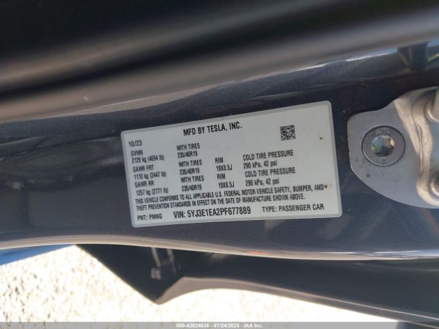 2023 TESLA MODEL 3 5YJ3E1EA2PF677889 Photo 8
