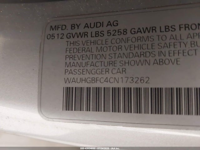2012 AUDI A6 WAUHGBFC4CN173262 Photo 8
