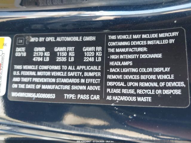 2018 BUICK CASCADA W04WH3N56JG080853 Photo 8