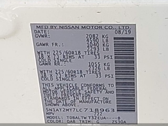 Nissan 2020 2020 5N1AT2MT7LC718963 Image 9