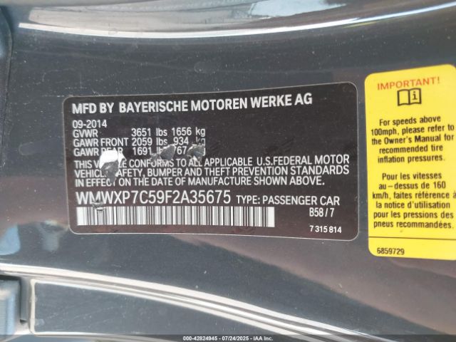 2015 MINI HARDTOP WMWXP7C59F2A35675 Photo 8