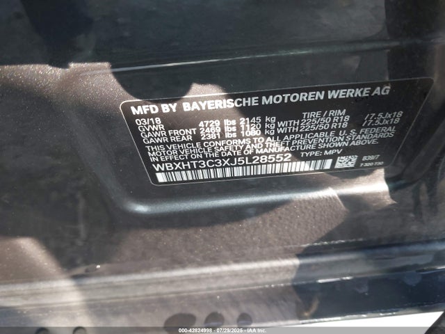 WBXHT3C3XJ5L28552 BMW X1