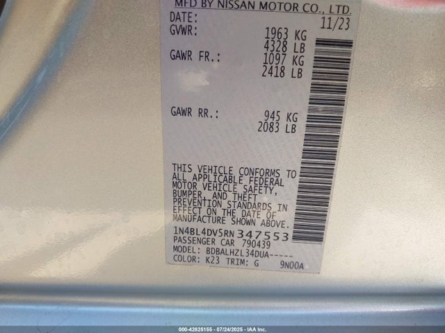 1N4BL4DV5RN347553 Nissan 2024