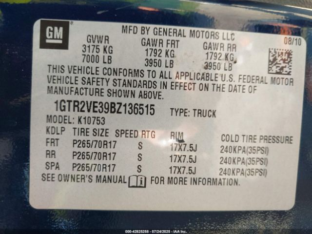 2011 GMC SIERRA 1500 1GTR2VE39BZ136515 Photo 8