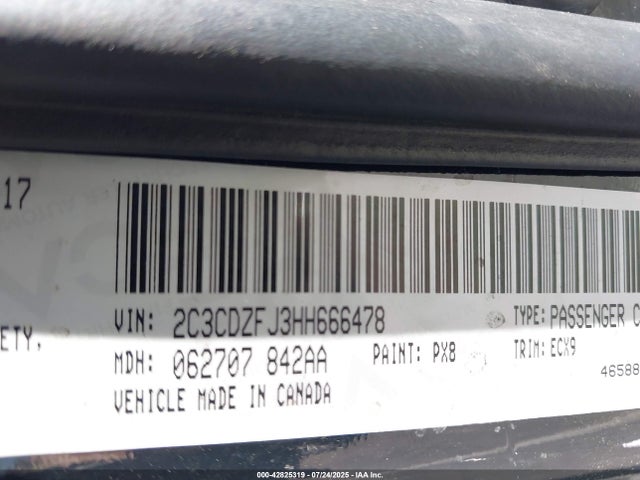 Dodge Challenger 2017 2C3CDZFJ3HH666478 Image 9