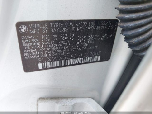 2011 BMW X3 5UXWX5C55BL702003 Photo 8