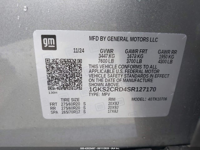 1GKS2CRD4SR127170 GMC l84