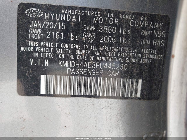 Hyundai dohc mpi nu 2015 KMHDH4AE3FU445230 Image 9