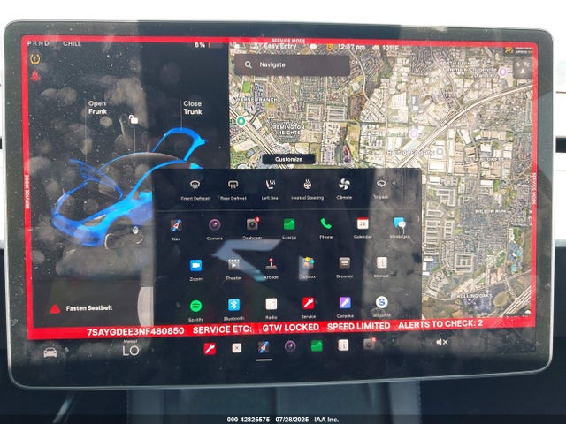 7SAYGDEE3NF480850 Tesla Model Y