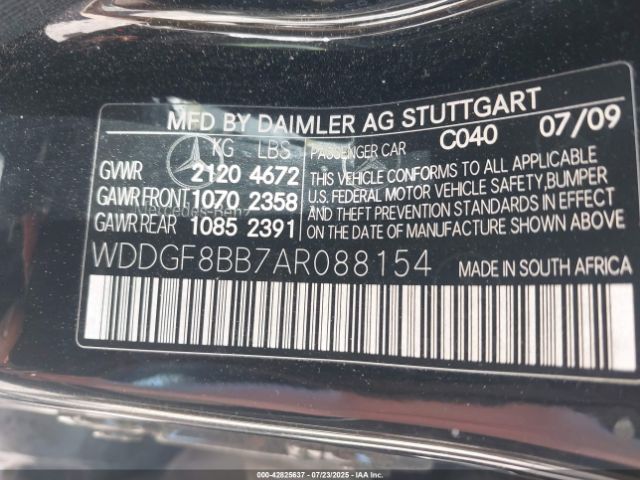 2010 MERCEDES-BENZ C 300 WDDGF8BB7AR088154 Photo 8