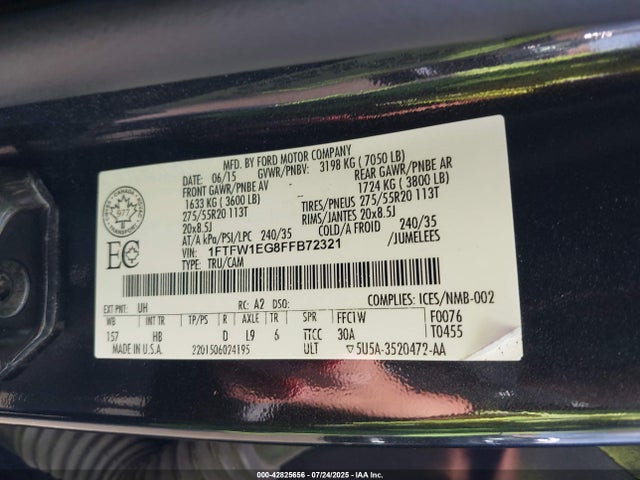 Ford 2015 2015 1FTFW1EG8FFB72321 Image 9