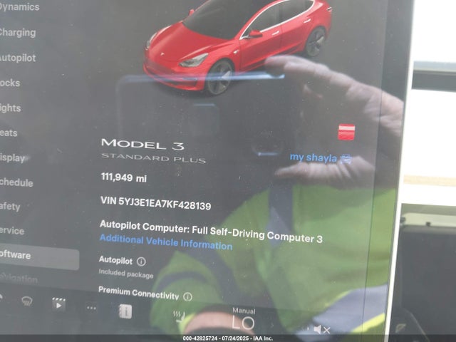 5YJ3E1EA7KF428139 Tesla MODEL 3