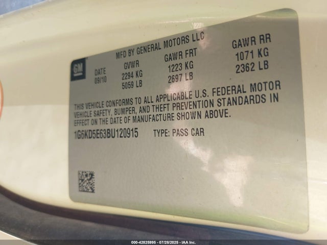 2011 CADILLAC DTS 1G6KD5E63BU120915 Photo 8