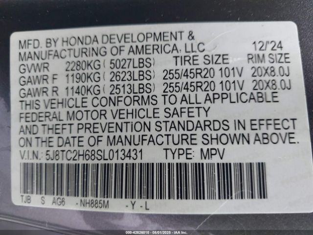 2025 ACURA RDX 5J8TC2H68SL013431 Photo 8
