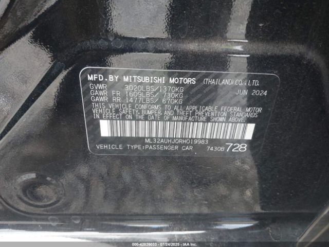 2024 MITSUBISHI MIRAGE ML32AUHJ0RH019983 Photo 8