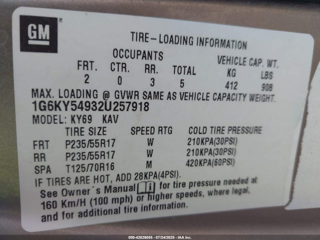 2002 CADILLAC SEVILLE 1G6KY54932U257918 Photo 8
