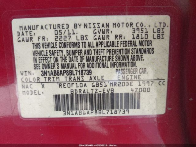 2011 NISSAN SENTRA 3N1AB6AP8BL718739 Photo 8