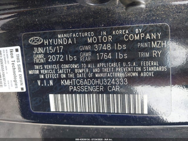 Hyundai gdi gamma 2017 KMHTC6AD0HU324333 Image 9