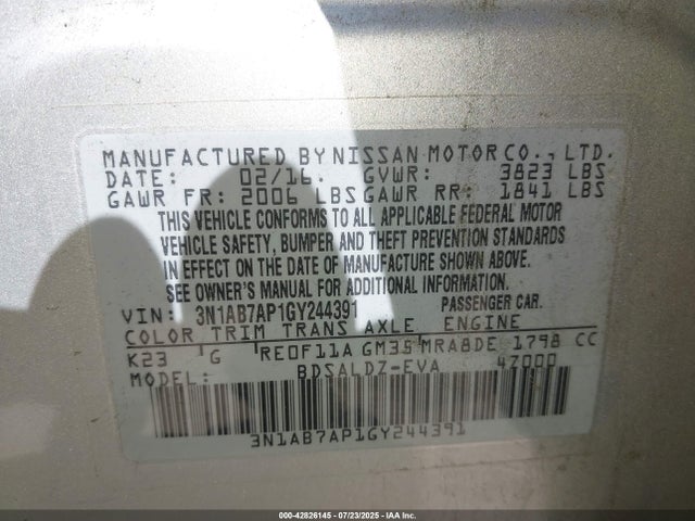 Nissan 2016 2016 3N1AB7AP1GY244391 Image 9