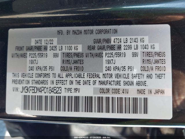 Mazda pyud 2023 JM3KFBDM4P0184523 Image 9