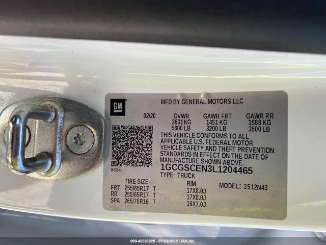 1GCGSCEN3L1204465 Chevrolet lg2 - di: direct injection, vvt: variable valve timing, alum, var2, gen2